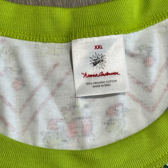 Grinch Hanna Andersson Adult Pajama Top Christmas Long Sleeve Shirt Size XXL - Picture 13 of 16